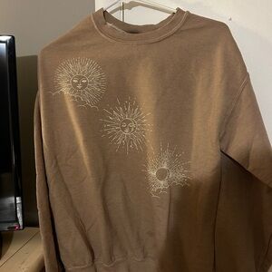 brown crewneck